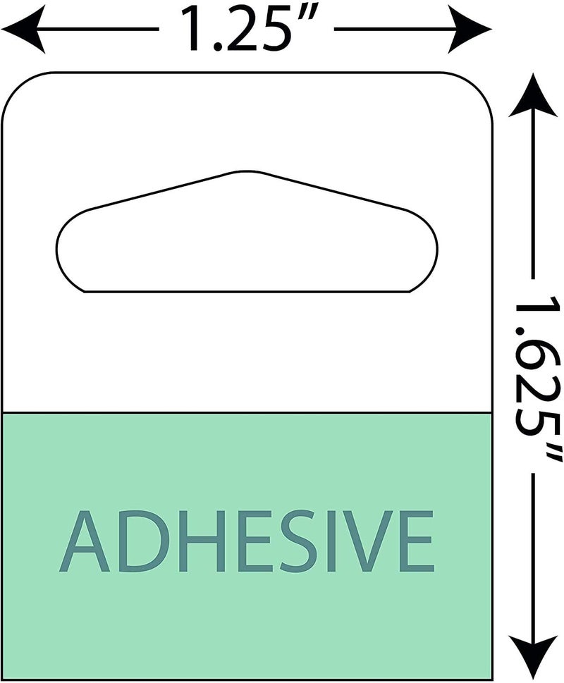 Classic Mules 1000 Slot Hang Tags | Heavy Duty Self Adhesive Hanging Tabs | Great for Retail Displays in Business Shops | 1-1/4" x 1-5/8" - Image 3